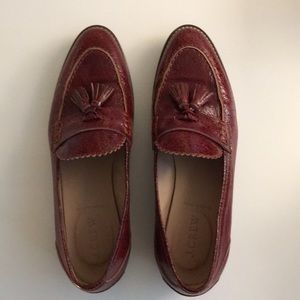 J Crew Loafers Burgundy (7 but fit like 7H)